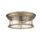 Z-Lite Sonna 2 Light Flush Mount, Heritage Brass And Clear Seedy 727F13-HBR - alternate 1